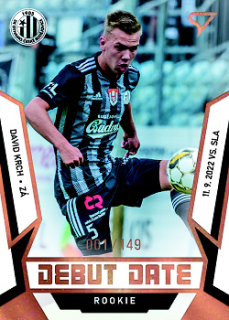 David Krch Ceske Budejovice SportZoo FORTUNA:LIGA 2022/23 2. serie Debut Date Rookie /149 #DR-15